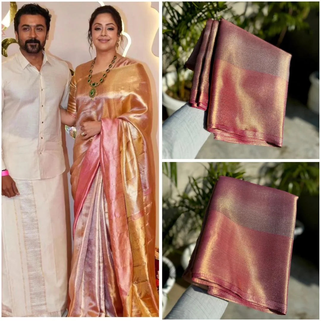 Kanjivaram Tissue Silk Saree Jyothika Mam Inspired